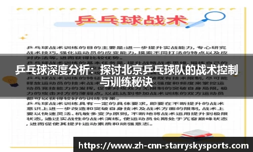 乒乓球深度分析：探讨北京乒乓球队的战术控制与训练秘诀